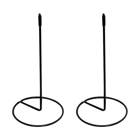 

2pcs Stainless Steel Receipt Holders Check Holders Desktop Straight Rods (Black)