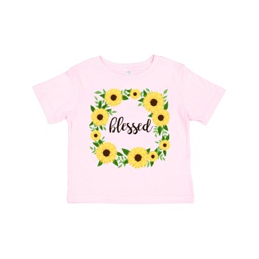 Inktastic Blessed Sunflower Wreath Girls Toddler T-Shirt