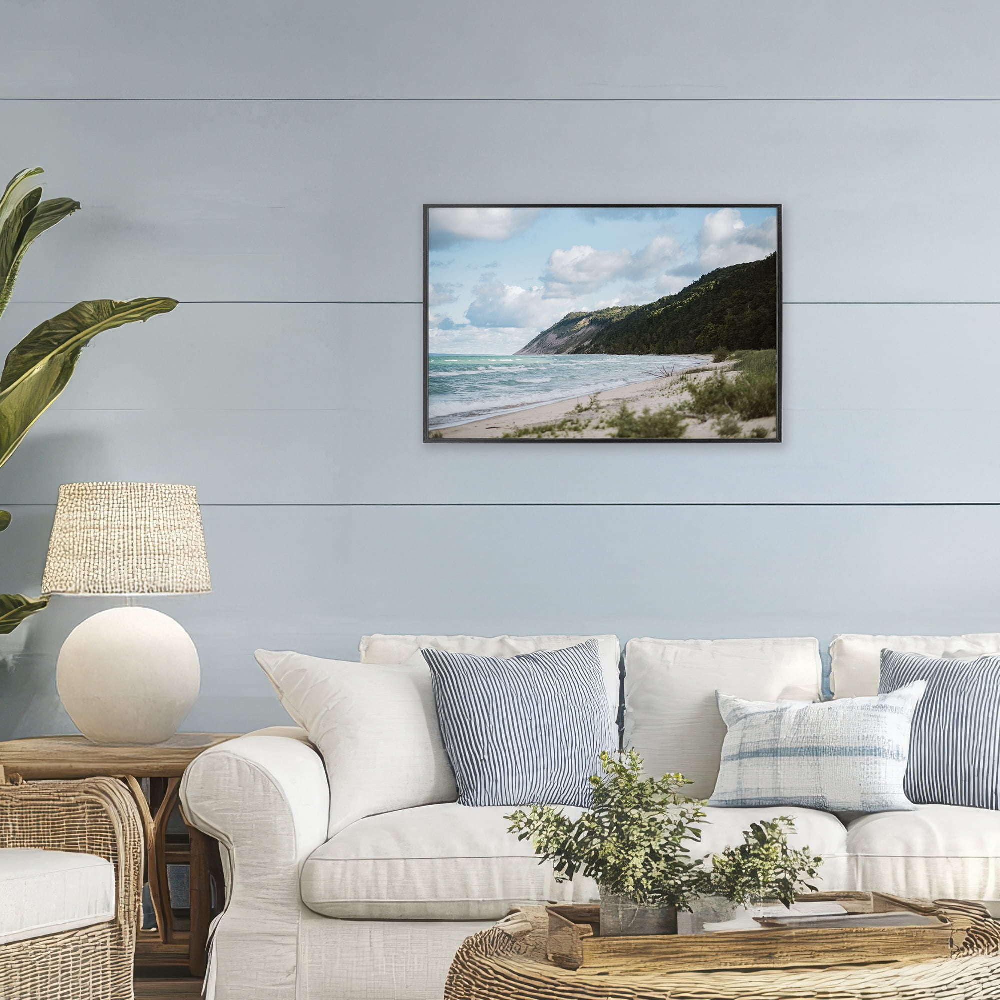 Stupell Industries Sleeping Bear Cliff Black Framed Giclee Art, design by Amy Carroll