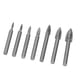 thumbnail image 2 of Broca De Grabado De 7 Piezas, Vástago De 6mm, Herramienta De Carpintería para Tallado De Acero De Alta Velocidad, Bricolaje, Perforación para Tallado De Carpintería, 2 of 8