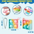 thumbnail image 6 of Joyfy Square Pop Fidget Keychain Mini Fidget Toys Bulk 30 Pack Party Favors for Kids, Goodie Bag Stuffers Pop Fidget Toys for Classroom Prizes Sensory Toy Packs, 6 of 8