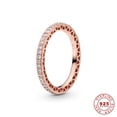 thumbnail image 5 of 2023 New Sterling Silver Sparkling Pavé Zircon Elevated Red Heart Crystal Ring DIY Women Party Wedding Jewelry Ring Gift, 5 of 6