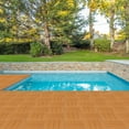 thumbnail image 2 of 27 Pack Interlocking Deck Tiles, 11.8"x11.8" Plastic Flooring Tiles for Indoor Outdoor, Patio Flooring Outdoor Waterproof for Restroom, Bathroom, Kitchen, Pool, Wet Area,Light Brown, 2 of 5