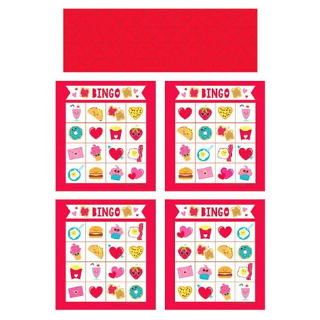 - Valentine Character Bingo Game Set - 16 Boards, 192 Markers & 1 Calling Card