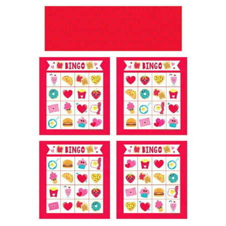 Valentine Character Bingo Game Set - 16 Boards, 192 Markers & 1 Calling