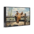 thumbnail image 2 of Stupell Industries Rustic Lodge Saddle on Desert Fence Black Framed Giclee Art, 18 x 12, by Franklyn Gregory, 2 of 8