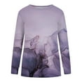 thumbnail image 4 of Womens Tops Long Sleeve Long Sleeve Casual Tops for Women Fashion Printed T-shirt Long Sleeves Blouse Round Neck Tops Sweatshirt, 4 of 4