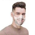 thumbnail image 5 of Folding Reusable Transparent Face Mask with Nose Pads - Large Protective Clear Mouth Nose Shield, 5 of 5