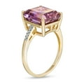 thumbnail image 2 of Pompeii 7 Ct Emerald Cut Amethyst Diamond Ring in 10k Yellow Gold (H/I,I1-I2), 2 of 4