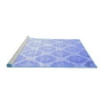 thumbnail image 2 of Ahgly Company Machine Washable Indoor Rectangle Abstract Blue Contemporary Area Rugs, 2' x 4', 2 of 4