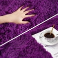 thumbnail image 7 of Softlife Super Soft Rug For Living Room Fluffy Rugs For Dorm Room Cute Plush carpet For Bedroom,3' x 5',Dark Purple, 7 of 7
