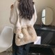 thumbnail image 3 of Bolso Hombro Peludo para Mujer Bolso Bandolera Felpa Suave Bolso Invierno Con (Caqui), 3 of 9