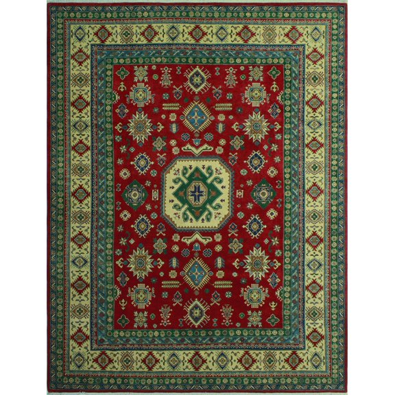 Kazak Cannon Red/Ivory Rug, 9'1" x 12'2"