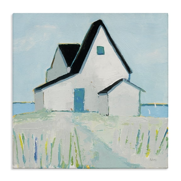 Stupell Industries Coastal Cape House Coastal Scene Canvas Art, 17 x 17, by Phyllis Adams