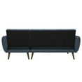 Novogratz Brittany Sectional Futon Sofa, Blue Linen