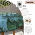 thumbnail image 6 of Mountain Fitted Tablecloth with Elastic Edged, Round Table Cloth for Dining Table, Forest Green Trees Modern Art Waterproof Oil Proof Table Cover for Indoor Outdoor 55"-60", 6 of 8