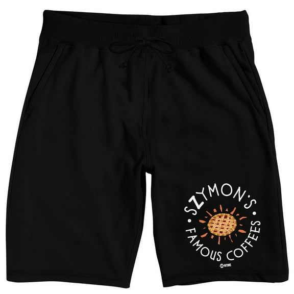 Twin Peaks (2017) Szymon's Famous Coffees Logo Men's Black Lounge Shorts-M