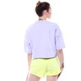 thumbnail image 4 of Puma Womens Evide Form Stripe Crop Tee,Puprle Heather,L, 4 of 4