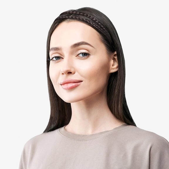 Pretyzoom braided headbands for women elastic headband assorted color 4pcs