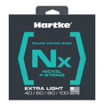 thumbnail image 1 of Hartke HSBNX440 NX Nickel Bass Guitar Strings, Extra Light 4-String, 1 of 3