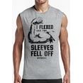 thumbnail image 2 of Gymish Don’t Want Sleeves to Fall Off Muscle Tank Top for Men – Funny Gym Shirt, Motivational Lifting Tank, Heather Grey, Small, 2 of 5