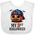 thumbnail image 3 of Inktastic My 1st Halloween Boys Pumpkin Boys Baby Bib, 3 of 4