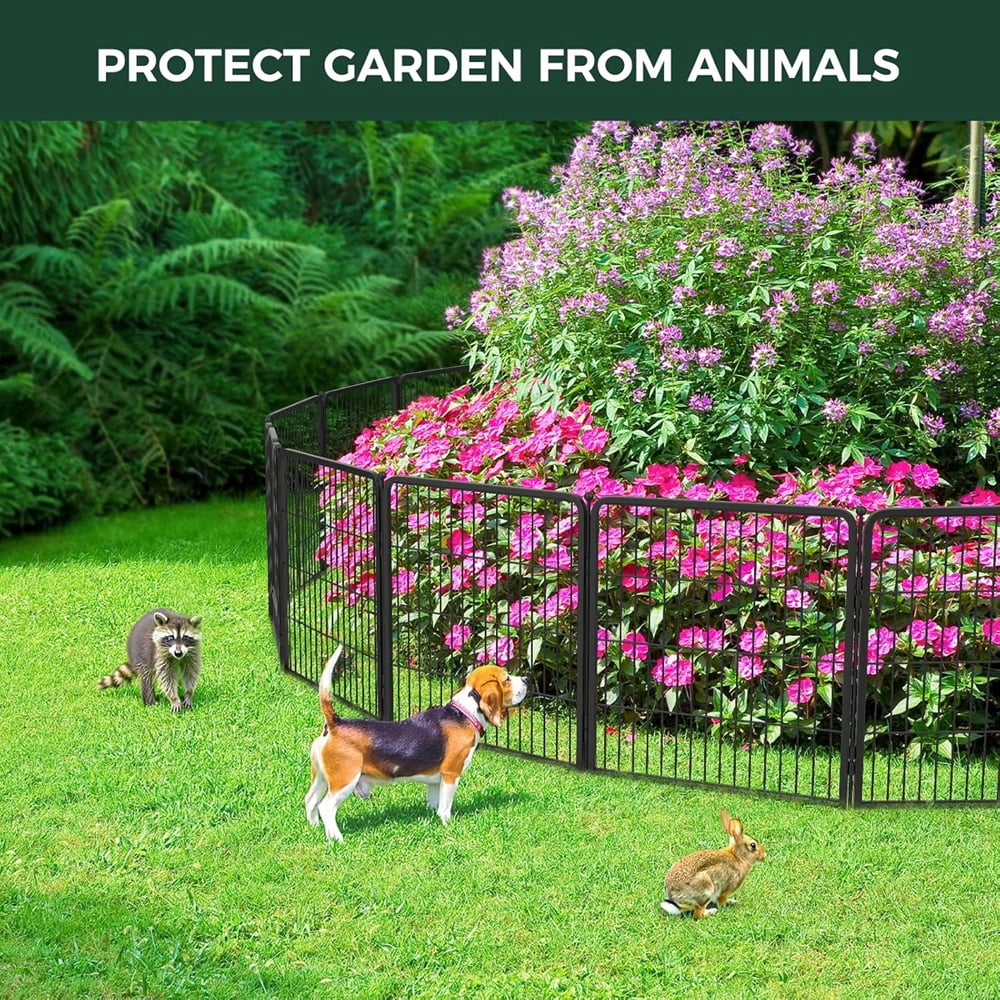 FXW Rollick Dog Playpen Decorative Garden Fence 23.6" X 22.2" (7.6 length) 4 Panels
