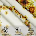 thumbnail image 3 of Sunflower Floral Tablecloth Round 60 Inch Bee Flower Washable Table Cloth Heat Resistant Seasonal Table Cover for Party Picnic Dinner Decor, 3 of 8