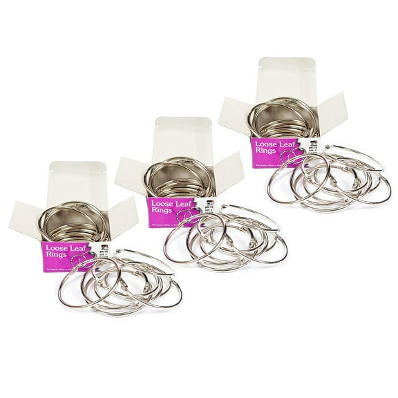 Charles Leonard Loose Leaf Book Rings, 3 Inch, 30 Count