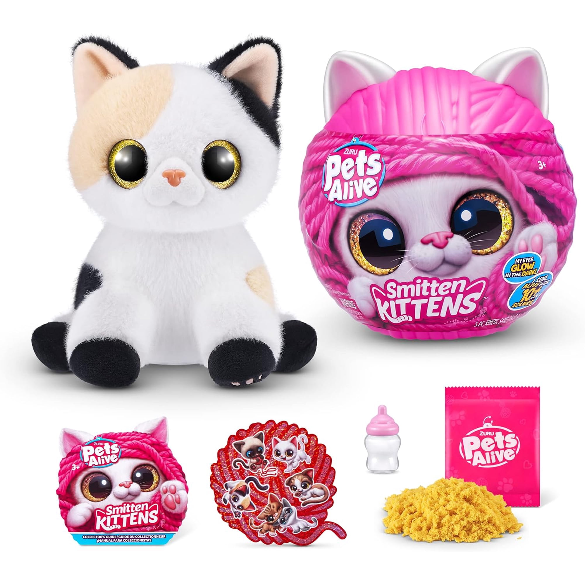 Pets Alive Smitten Kittens Surprise (Calico Cat Minx) by ZURU Nurture Play Soft Toy Unboxing Adopt Interactive 10 Sounds
