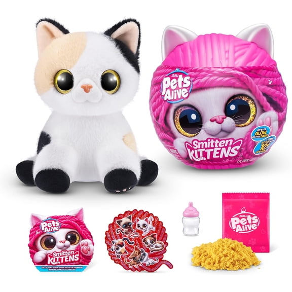 Pets Alive Smitten Kittens Surprise (Calico Cat Minx) by ZURU Nurture Play Soft Toy Unboxing Adopt Interactive 10 Sounds