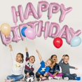 thumbnail image 4 of Globos de feliz cumpleaños, pancarta con letras en 3D y lámina de mylar, decoración inflable para fiestas y eventos para niños y adultos, reutilizable, ecológica y divertida, 4 of 6