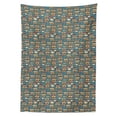 thumbnail image 2 of Geek Tablecloth, Repeating Pattern with Stack of Books Combined with Hearts Coffee and Nerd Glasses, Rectangle Satin Table Cover Accent for Dining Room and Kitchen, 52" X 70", Multicolor, by Ambesonne, 2 of 2