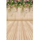 thumbnail image 1 of ABPHQTO Telón de Fondo de Fotografía 150x220cm Flores Rosadas Suelo de Madera, 1 of 1