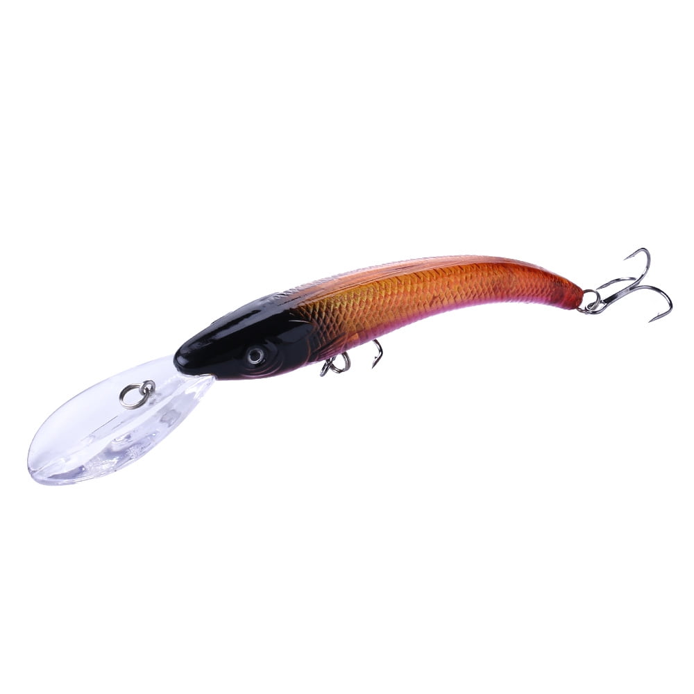 HENGJIA Minnow Bass Fishing Lures, Jerkbait Lure Set Hard Baits Crankbait for Catfish Walleye Trout Fishing Bait 10Pcs/kit,6.1‘’ 0.57oz