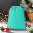 thumbnail image 6 of Super Soft Fabric Gift Bag Contraction Free Bag Mouth Pull Rope Design Red Ribbon Mouth For The Festival Teal Small, 6 of 8