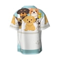 thumbnail image 7 of Picia Cute Dog In Bathtub Men's Linen Shirts Short Sleeve Cuban Beach Shirts Casual Shirts Button Down Shirt for Men Beach Summer Wedding Shirt-X-Large, 7 of 7