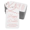 thumbnail image 1 of Inkdotpot 100 Pack Happy Diwali Favor Paper Tags Craft Real Rose Gold Foil Hang Tag, 1 of 6