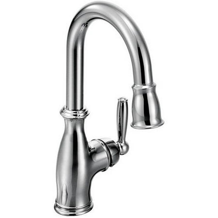 Moen Brantford Chrome One-Handle Pulldown Bar Faucet
