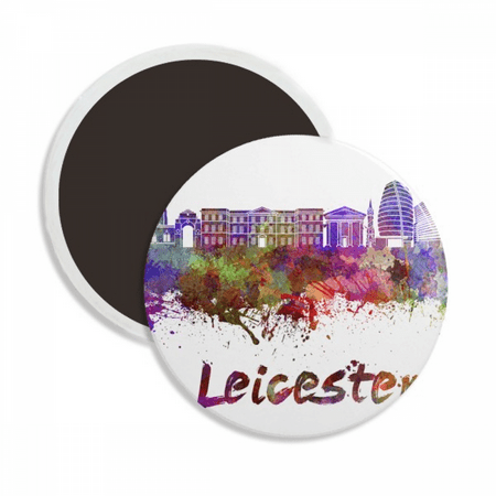 

Britain City Watercolor Round Ceracs Fridge Magnet Keepsake Decoration