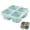 E, variant on Bento Lunch Box Set, 4 Compartment Food Storage Containers, Wheat Straw Meal Prep Lunch Box, Microwave and Dishwasher Safe for Home, School - Color A