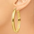 thumbnail image 3 of 14K Yellow Gold Earring Hoop Women'S 20 mm 3.5 Polished 3.5Mm Oval Earrings, 3 of 4