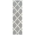 thumbnail image 6 of SAFAVIEH Dallas Logan Geometric Shag Runner Rug, Grey/Ivory, 2'3" x 8', 6 of 10
