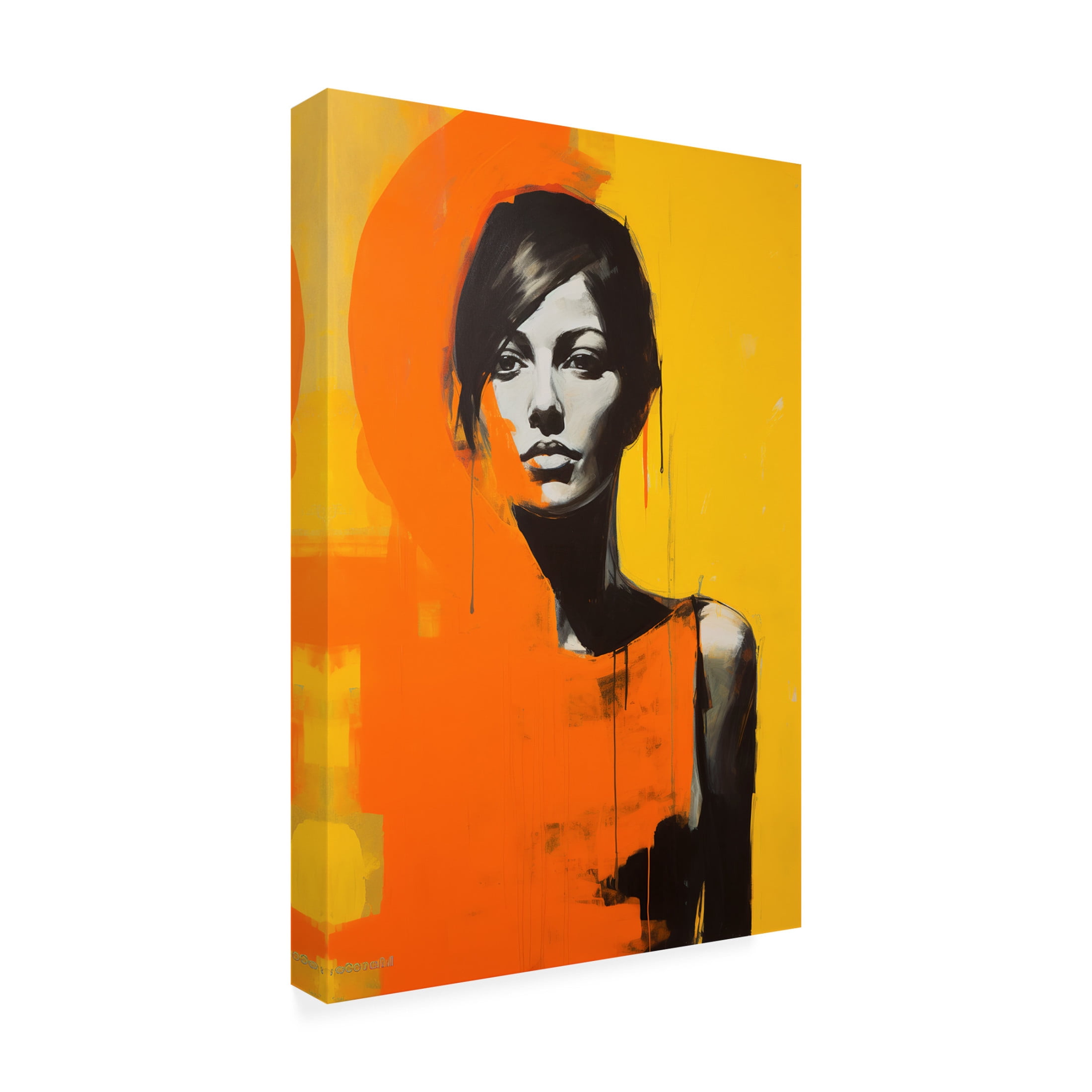 Canvas Wall Art - Ray Heere 'Colorful Model 4' Wall Art for Living Room, Bedroom, or Office Décor by Trademark Fine Art - 16 x 24 Inches