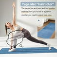 thumbnail image 4 of YR Yoga Mat Towel Grande 72''x24'' Toallas de Sudor Antideslizantes para Pilates de Yoga Calientes con Líneas de Alineación, Azul, 4 of 8