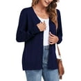 thumbnail image 2 of PPYOUNG Cardigan Sweater for Women's Button Down Knitwear Long Sleeve Soft Basic Knit Cardigan Sweater, 2 of 4
