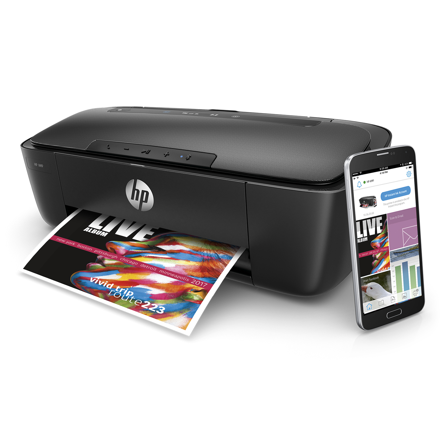 HP T8X39A#1H5 AMP 100 Printer with built-in Bluetooth speaker - image 4 of 17
