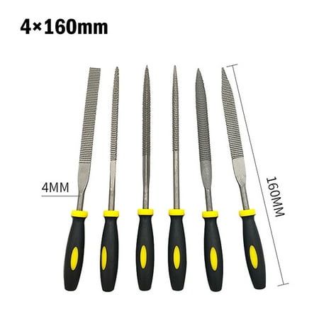 

6Pcs Carbon Steel Rasp Needle File Wood Hand Tools Set Woodworking Grinding