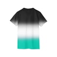 thumbnail image 5 of longantii Boys Short Sleeve Polo Shirt Casual School Uniform Shirt Gradient Color Button Down Collared Golf Shirt Comfort Kids Summer Tops White 8-9 Years, 5 of 6