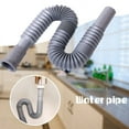 thumbnail image 5 of "Leke Flexible and Expandable Drain Pipe Tube S Trap, Universal Plastic Angle Simple Extension Tube for Kitchen Bathroom Sink Sewer Drain Wash Basin", 5 of 7
